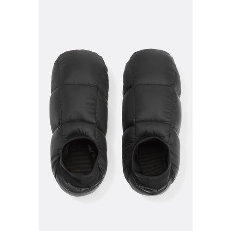 Top view of Rab Microlight Hut slippers in black colour