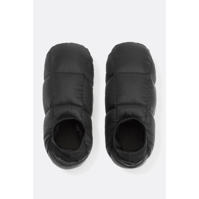 Top view of Rab Microlight Hut slippers in black colour