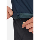 Hem detail view of Rab Xenair Alpine Light Jacket Men's in dark blue colour