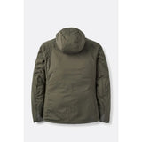 Back view of Rab Xenair Alpine Light  Jacket Women's in dark army colour