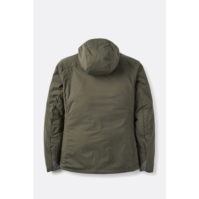 Back view of Rab Xenair Alpine Light  Jacket Women's in dark army colour