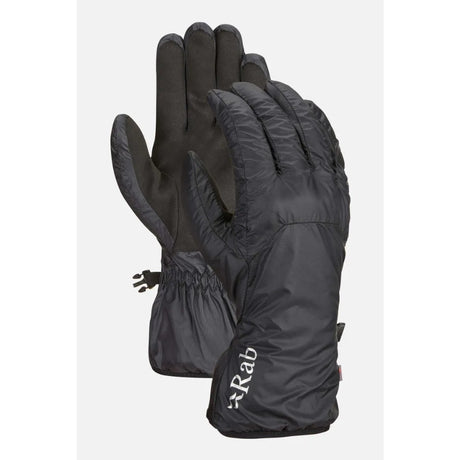 Palm and back view of Rab Xenon gloves in black colour