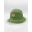 Front view of Rabbit bucket hat in chive colour