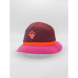 Front view of Rabbit bucket hat in mauve colour