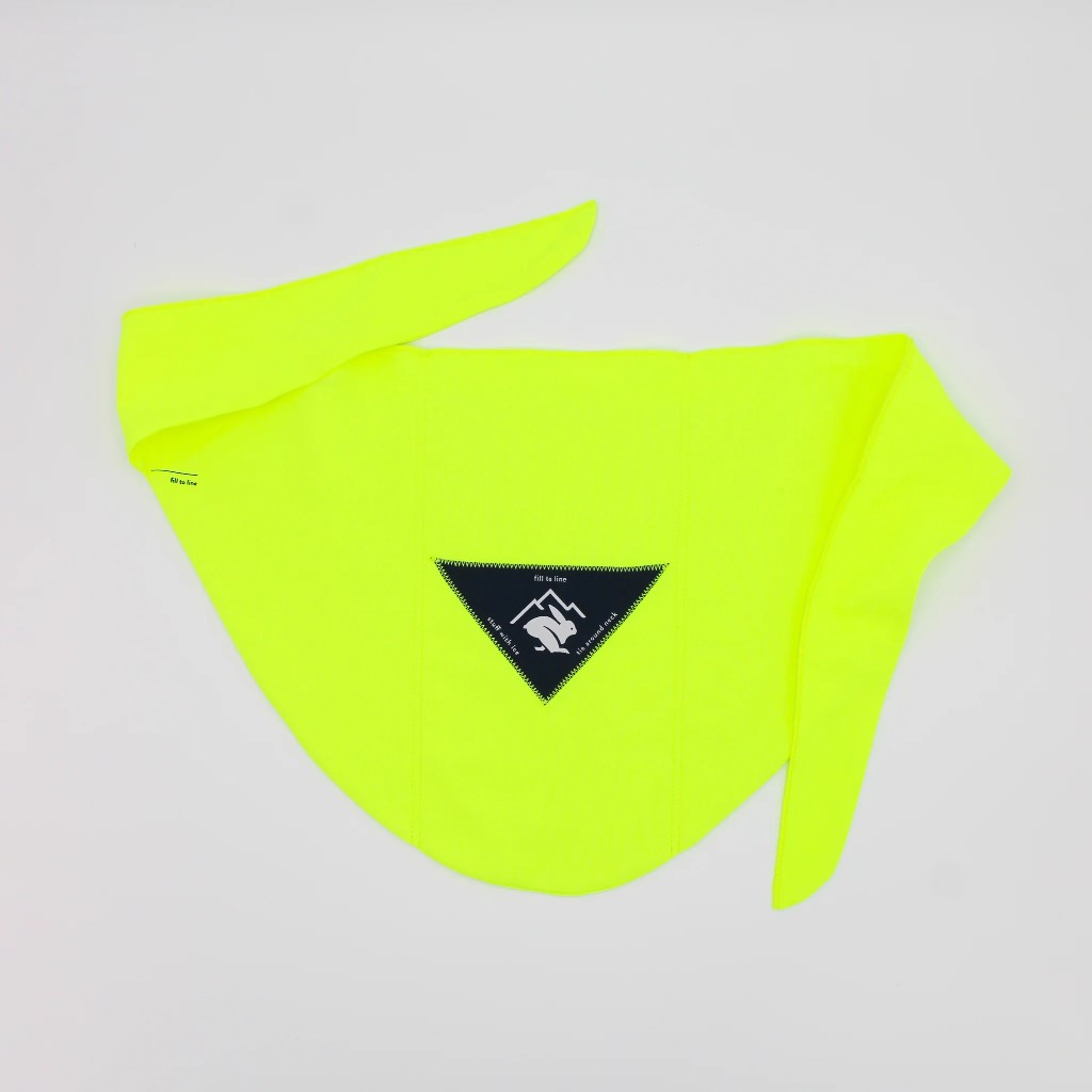 Logo view of the rabbit chill wrap in safety yellow colour