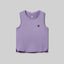 Front view of Rabbit EZ Crop Tank women's in chalk violet colour
