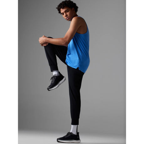 Side on-model view of Rabbit EZ Joggers men's in black colour