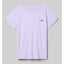 Front view of rabbit EZ Tee perforated ice short sleeve women's shirt in pastel lilac colour