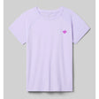 Front view of rabbit EZ Tee perforated ice short sleeve women's shirt in pastel lilac colour