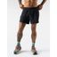 Front view on-model of Rabbit FKT 5" men's shorts in black colour