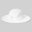 Front view of rabbit fastrock hat in white colour