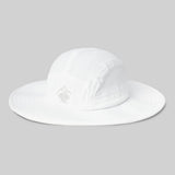 Front view of rabbit fastrock hat in white colour