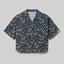 Front view of Rabbit's high country relaxed SS women's shirt in shaded meadow colour