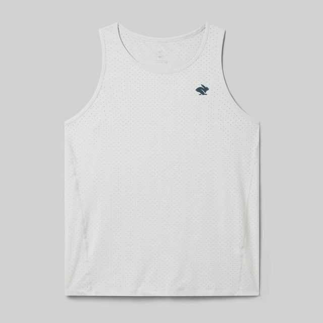 Front view of rabbit Ice perf tank men's in quiet gray colour