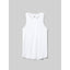 Front view of rabbit women's ice perf tank in white colour