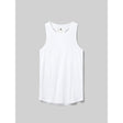Front view of rabbit women's ice perf tank in white colour