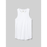 Front view of rabbit women's ice perf tank in white colour