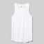 Front view of rabbit women's ice perf tank in white colour
