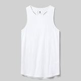 Front view of rabbit women's ice perf tank in white colour