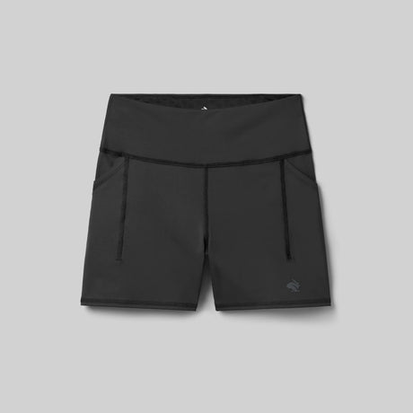 Front view of Rabbit speed leggy high rise 4" women's in black colour