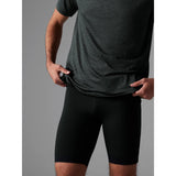 Front on-model view of Rabbit Speedsters shorts for men in black colour