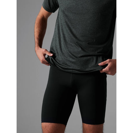 Front on-model view of Rabbit Speedsters shorts for men in black colour