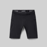 Front view of Rabbit Speedsters shorts for men in black colour
