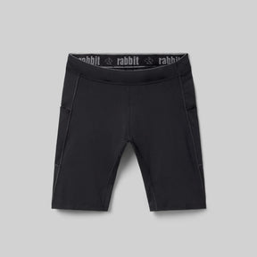Front view of Rabbit Speedsters shorts for men in black colour