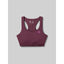 Front view of rabbit's strappy pocket bra in mauve colour