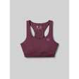 Front view of rabbit's strappy pocket bra in mauve colour