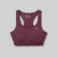 Front view of rabbit's strappy pocket bra in mauve colour