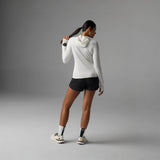 Back view of women's rabbit UPF Deflector 2.0 pullover in snow white colour