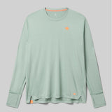 Front view of rabbit UPF Tee Long Sleeve Men's in Iceberg Green colour