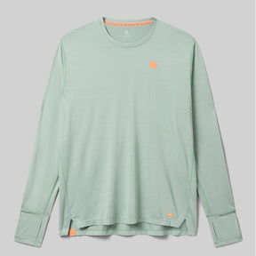 Front view of rabbit UPF Tee Long Sleeve Men's in Iceberg Green colour