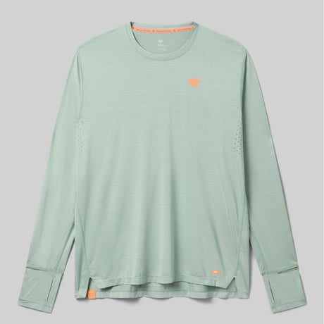 Front view of rabbit UPF Tee Long Sleeve Men's in Iceberg Green colour