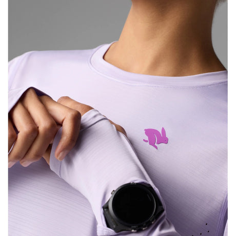 Watch detail view of rabbit UPF Tee LS Women's shirt in Pastel Lilac colour