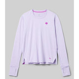 Front view of rabbit UPF Tee LS Women's shirt in Pastel Lilac colour