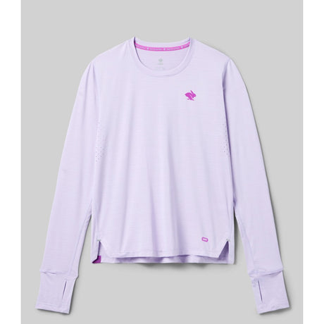 Front view of rabbit UPF Tee LS Women's shirt in Pastel Lilac colour