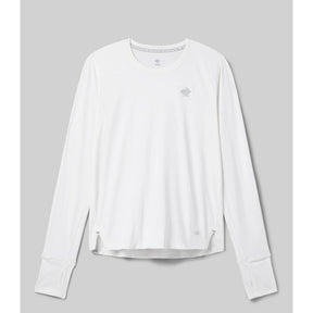 Front view of rabbit UPF Tee LS Women's shirt in Snow White colour