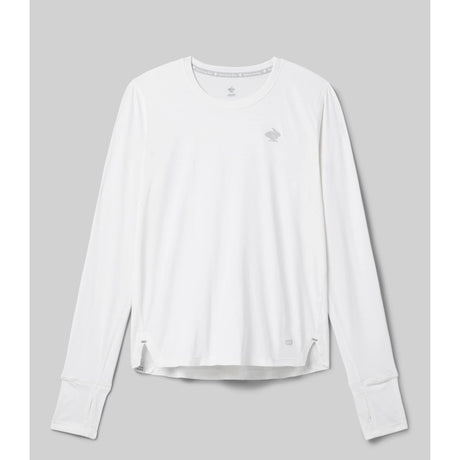 Front view of rabbit UPF Tee LS Women's shirt in Snow White colour