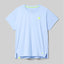 Front view of rabbit UPF Tee SS women's in skyway colour