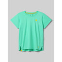 Front view of rabbit UPF Tee SS women's in opal colour