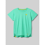 Front view of rabbit UPF Tee SS women's in opal colour