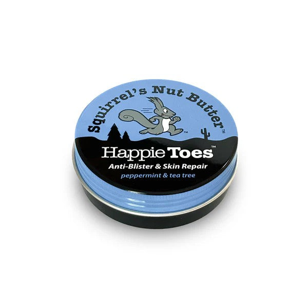 Metal tin of Squirrel's Nut Butter Happie Toes skin repair