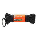 SOL 550 Paracord 100ft with carabiner in black colour