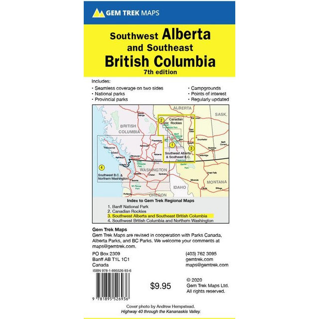 Southwest Alberta & Southeast BC Regional Map