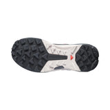 Sole view of Salomon Genesis Mid GTX Women's hiking boots in Black / Dawn Pink / Lilac Ash