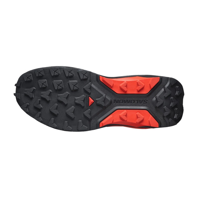 Sole view of Salomon S/Lab Genesis 2 unisex in colour black and fiery red
