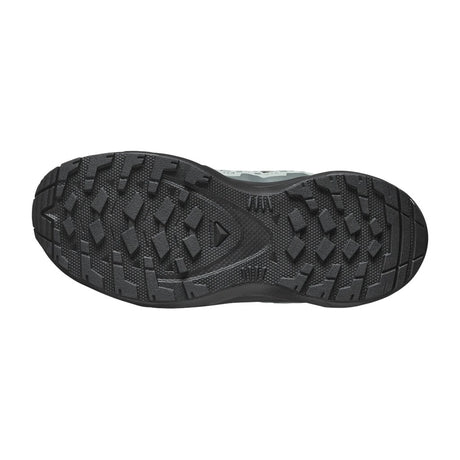 Sole view of Salomon XA Pro Mid WP Kid's in Black/Sedona Sage/Wrought Iron colour
