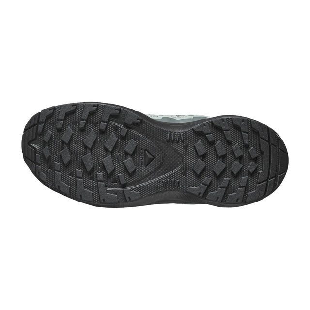 Sole view of Salomon XA Pro Mid WP Kid's in Black/Sedona Sage/Wrought Iron colour